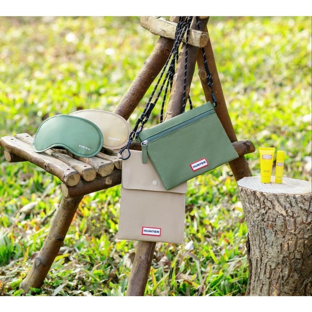 Hunter Travel Toiletry Bag Set Green Eva Air Overnight Kit